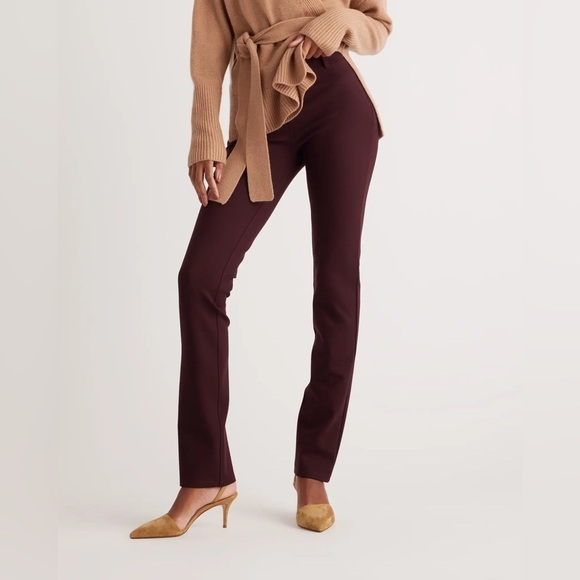 NWT small quince straight leg pants burgundy - Picture 4 of 16